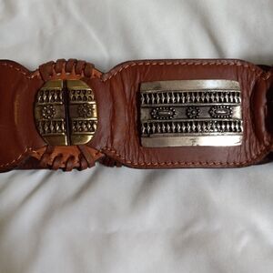 Chicos western leather belt